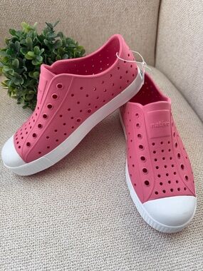 J2 Native Pink Slip-On Sneakers with White Toe